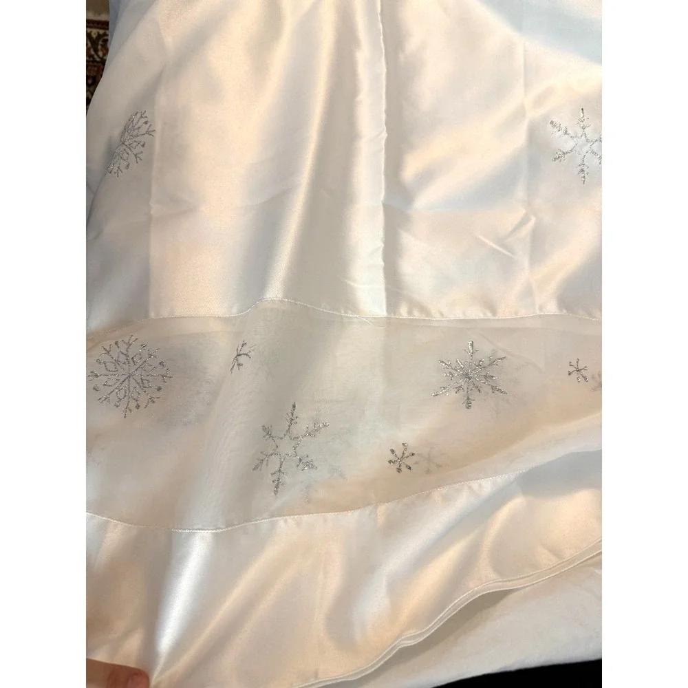 Lot Tablecloth‎ + Napkins Sam Hedaya 2006 Christmas Snowflakes Winter 100